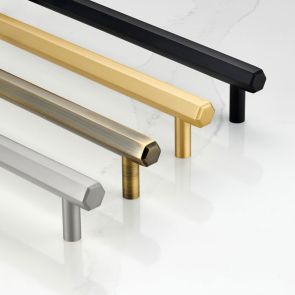 Brass Hexagonal Bar Cabinet Door Handles