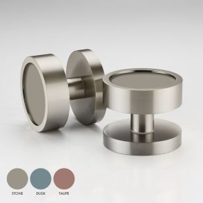 Brass & Gloss Mortice Door Knobs in Silver