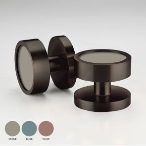 Brass & Gloss Mortice Door Knobs in Bronze
