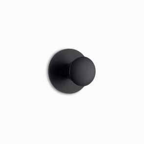 Brass Cone With Backplate Door Knobs in Black