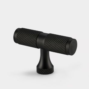 Brass Knurled T Bars in Black