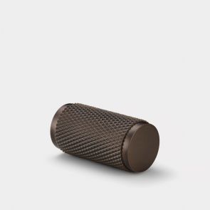Brass Knurled Cylinder Pulls in Bronze