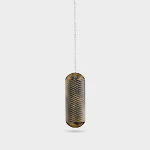 Brass Light Pull - Antique Gold - Knurled