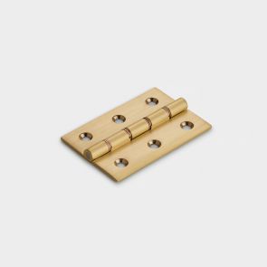 Brass Butt Hinge - Double Bronze Washered - Gold - 76mm x 51mm