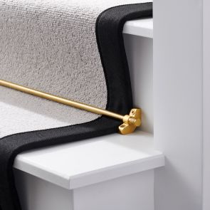 Brass Stair Carpet Runner Rods in Gold - Made to Measure