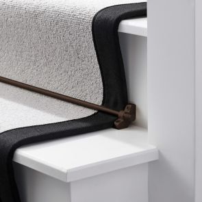 Brass Stair Carpet Runner Rods in Bronze - 900mm