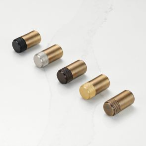 Brass Linear Cylinder Pulls in Antique Gold