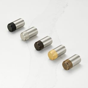 Brass Linear Cylinder Pulls in Silver