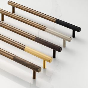 Brass Linear Cabinet Handles in Antique Gold