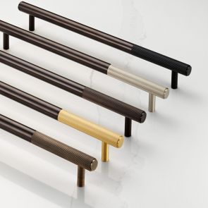 Brass Linear Cabinet Handles in Bronze