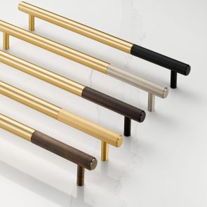 Brass Linear Cabinet Handles in Gold