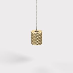Brass Knurled Blind Pull in Gold 