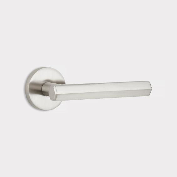 Silver internal store door handles