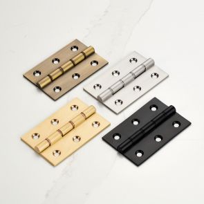 Solid Brass Butt Hinges - Double Bronze Washered - 76mm x 51mm