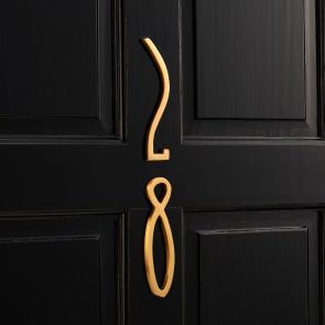 Brass Door Numbers / Letter - Gold