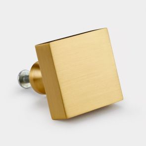 Brass Door Knob - Gold - Square