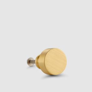 Small Brass Door Knob - Gold - Round