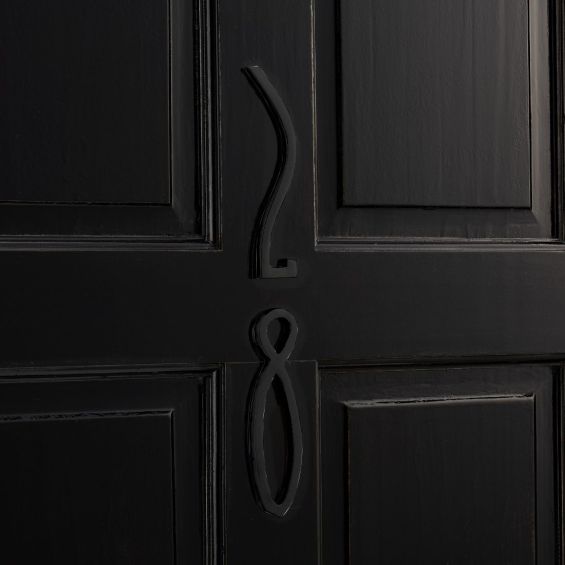 Door Numbers Black BRASS Art Deco Stylish Contemporary Hardware 